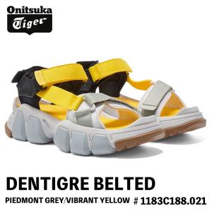 オニツカタイガー サンダル Onitsuka Tiger サンダル レディース DENTIGRE BELTED デンティグレ PIEDMONT GREY/VIBRANT YELLOW グレー/イエロー 1183C188.021