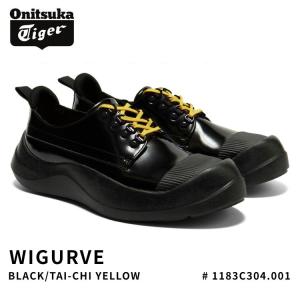 オニツカタイガー スニーカー Onitsuka Tiger WIGURVE ウィガーヴ BLACK/TAI-CHI YELLOW ブラック タイチイエロー 1183C304.001 シューズ