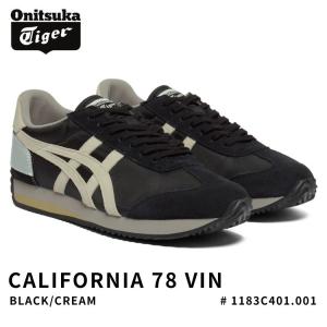 オニツカタイガー スニーカー Onitsuka Tiger CALIFORNIA 78 VIN カルフォルニア 78 VIN BLACK/CREAM ブラック クリーム # 1183C401.001