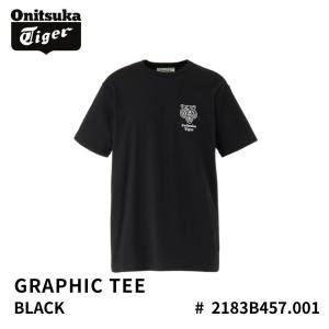 オニツカタイガー Tシャツ Onitsuka Tiger Tシャツ GRAPHIC TEE BLACK ブラック # 2183B457.001