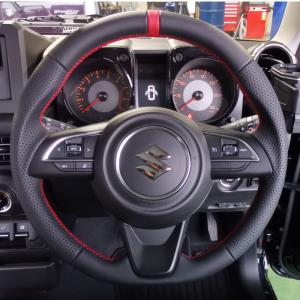 ジムニーjb23　ブラックウッド　ハンドル REAL プレミアムブラックウッドステアリング ジムニーJB23W-5〜9型