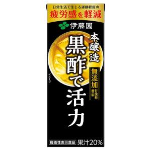 【2ケース】伊藤園　機能性表示食品　黒酢で活力　200ｇ×24本　紙パック×2箱　合計　48本｜k-relight