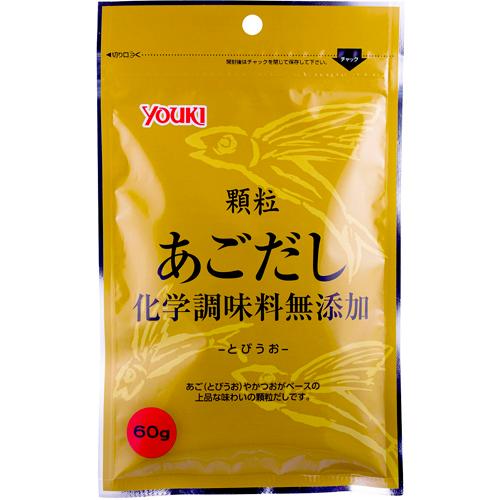 YOUKI（ユウキ食品）　顆粒あごだし化学調味料無添加（袋）　60g×30個