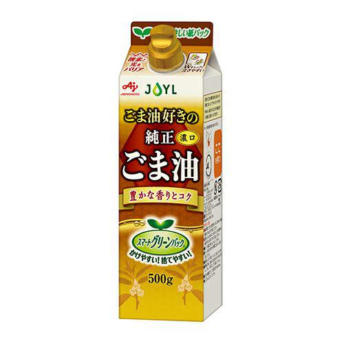 Jオイルミルズ　味の素　ごま油好きのごま油　スマートグリーンパック　500g×6個