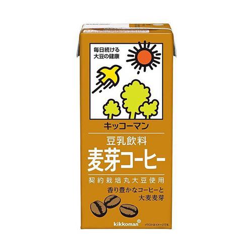 【3ケース】　キッコーマン　豆乳飲料　麦芽コーヒー　1L×6本×3箱　合計18本