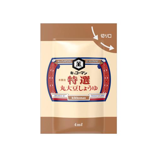 キッコーマン　特選　丸大豆しょうゆ　４ｍｌ　１００入×20個　合計2000個