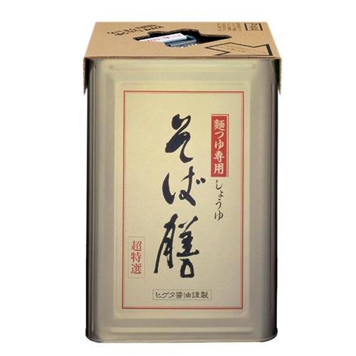 キッコーマン　ヒゲタ　超特選　そば膳　１８L缶×1個