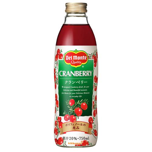 キッコーマン　デルモンテ　クランベリー２０％　７５０ｍｌ×6個