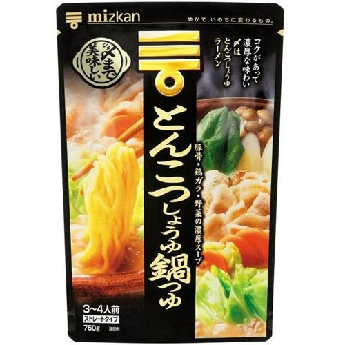 ミツカン　〆まで美味しい　とんこつしょうゆ鍋つゆ　ストレート　750g×12個