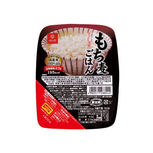 【4ケース】はくばく　もち麦ごはん無菌パック　150g×6個×4箱　合計24個