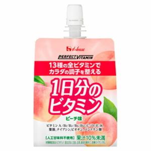 【2ケース】ハウス　PV　1日分のビタミンゼリー　ピーチ味　180g×2箱　合計48個入り（沖縄県・離島は別途送料が必要となります）