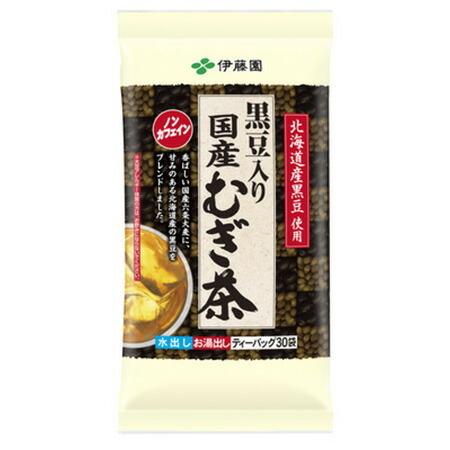 伊藤園　黒豆入り国産むぎ茶 ティーバッグ 　8ｇ　30バッグ×10個