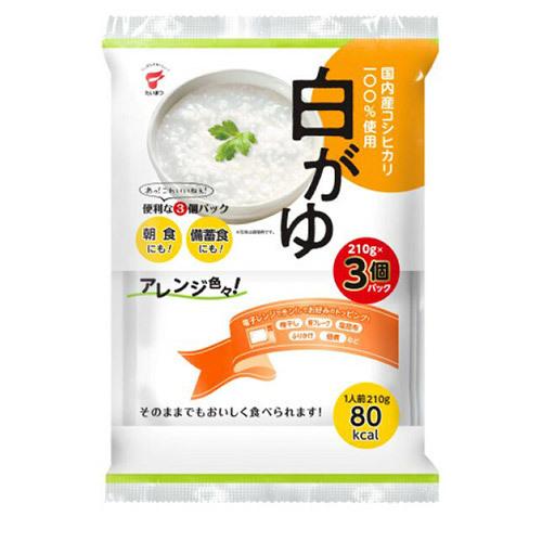 たいまつ食品　白がゆ３個パック　×12袋