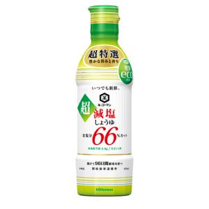 キッコーマン　いつでも新鮮　超減塩しょうゆ　食塩分６６％カット　450ml×12個