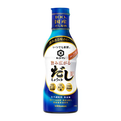 キッコーマン　いつでも新鮮 旨み広がるだししょうゆ　330ml×12個