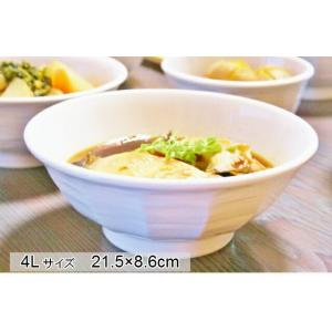 けずり丼ぶり 3Lサイズ 20.7cm 日本製 白い食器 ラーメン鉢 らーめん