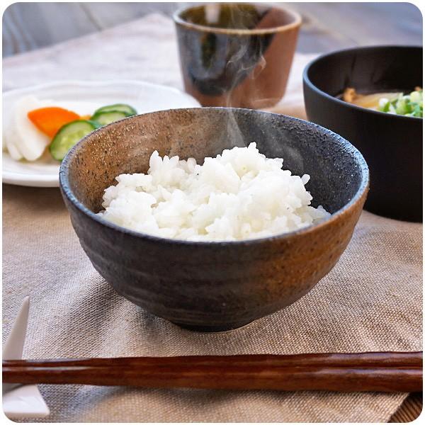 黒備前風 茶吹 ご飯茶碗 11.5cm 300cc 日本製 国産 美濃焼 陶器 和食器 黒い食器 飯...