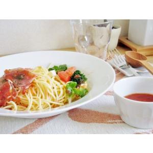 底広 リム パスタ皿 23.3cm 白い食器 ...の詳細画像1