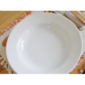 底広 リム パスタ皿 23.3cm 白い食器 ...の詳細画像3
