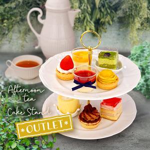 値下げ　新品未使用　6台セット　アフタヌーンティー　ケーキ台キスタンド　2段 値下げ 新品未使用 6台セット アフタヌーンティー ケーキ台