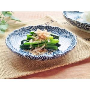 古染 タコ唐草 菊型 中皿 16.5cm 美濃焼 和食器 5寸 : K'sキッチン