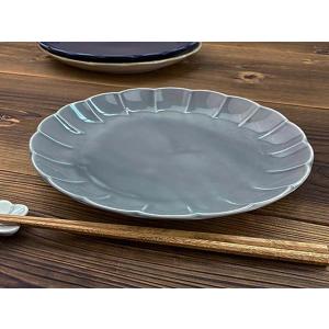 食器 中皿 おしゃれ お花 グレー 21.4c...の詳細画像4