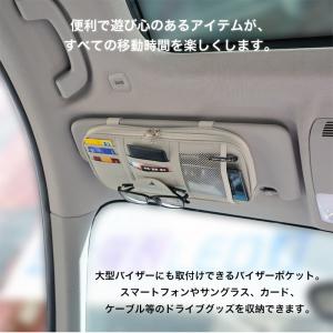 サンバイザーポケット 車用 収納バッグ 多機能...の詳細画像2