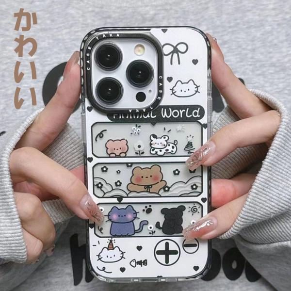 iphone 15 ケース 猫 iphone14 ケース おしゃれ iphone13 ケース 韓国 ...