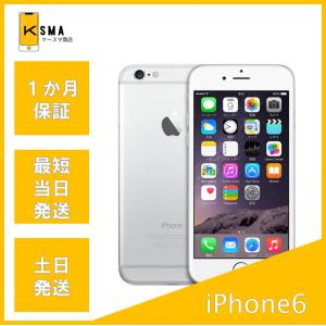 バッテリー新品同様(100%) iPhone6 64GB au版 Silver Aランク｜k-sma