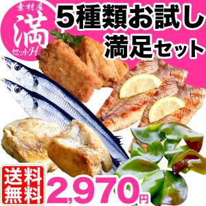 お取り寄せグルメ お試し満足 ５種類 素材屋お得セットＨ 送料無料 メカジキ ハーモニカ カマ ハランボ ハラス ハラモ さんま めかぶ