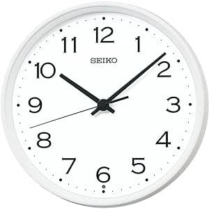 セイコークロック(Seiko Clock) 掛け時計 電波 アナログ 金属枠 白 直径270×...
