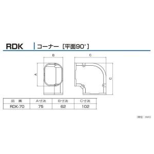 バクマ工業RDK-70-コーナー平面90° 1...の詳細画像1