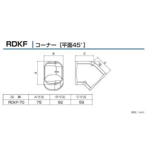 バクマ工業RDKF-70-コーナー平面45° ...の詳細画像1