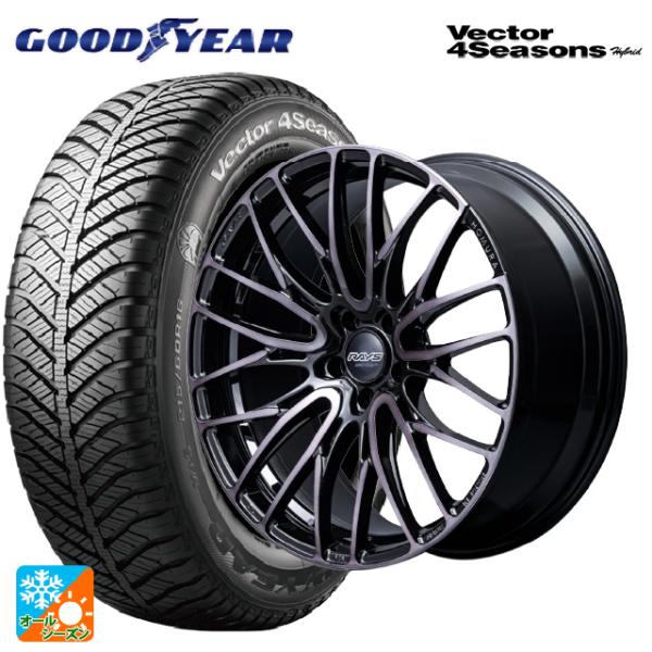送料無料 オールシーズンタイヤホイールセット 225/45R18 91H グッドイヤー ベクターフォ...