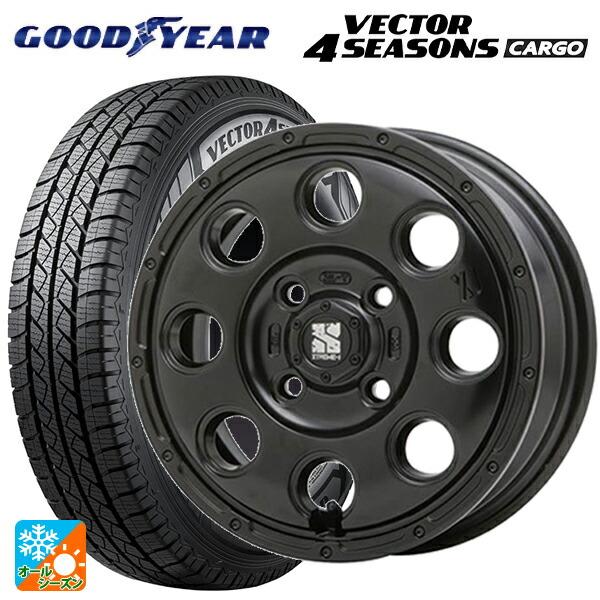 145/80R12 80/78N オールシーズンタイヤホイールセット グッドイヤー ベクターフォーシ...