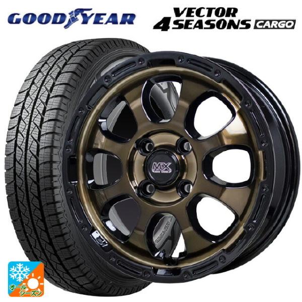 145/80R12 80/78N オールシーズンタイヤホイールセット グッドイヤー ベクターフォーシ...