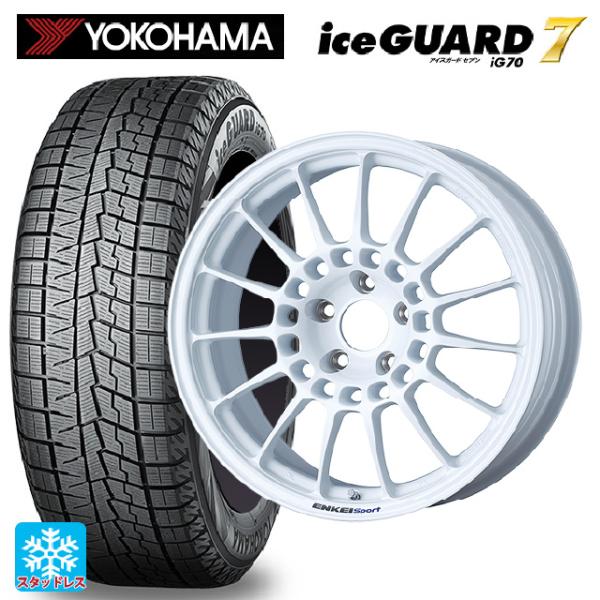 225/60R18 100Q スタッドレスタイヤホイールセット ヨコハマ アイスガード7(IG70)...