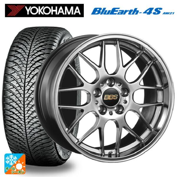 225/55R17 101W オールシーズンタイヤホイールセット ヨコハマ ブルーアース4S AW2...