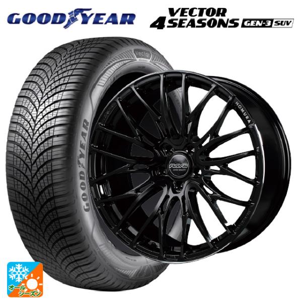 送料無料 オールシーズンタイヤホイールセット 235/55R18 104V XL グッドイヤー ベク...