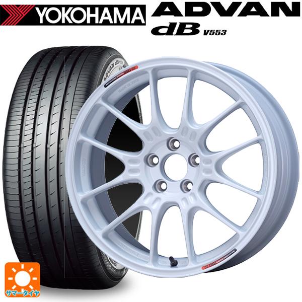 225/45R17 91W サマータイヤホイールセット ヨコハマ アドバンデシベル V553 エンケ...