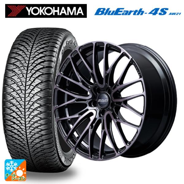 送料無料 オールシーズンタイヤホイールセット 225/50R18 99W XL ヨコハマ ブルーアー...