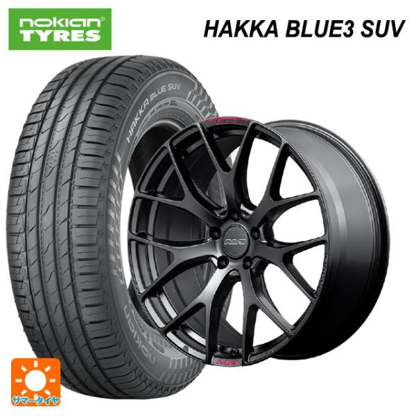 送料無料 サマータイヤホイールセット 235/55R18 100V ノキアン ハッカ ブルー3 SU...