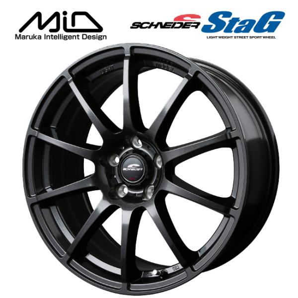 エムアイディー MIDホイール スタッグ（数量限定） ストロングガンメタ 18×8 +35 5/11...