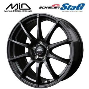 マルカサービス 18インチ スタッグ 8J+35 5H-114.3 4本 ガンメタ