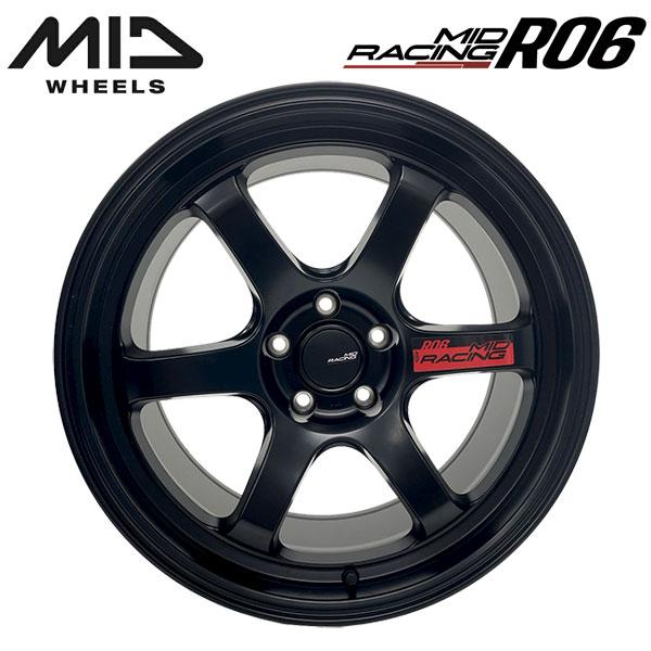 在庫有 エムアイディー MIDレーシング R06 ブラックエディション セミグロスブラック 18×9...