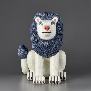 三沢厚彦 ANIMALS　ライオン グレーソフトビニール完成品