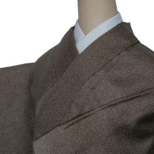 リサイクル訪問着袷 友禅染め 黒 モダン たたき染め 身丈155cm 裄63cm