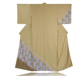訪問着袷仕立て付き アウトレット訪問着仕立て込み 京友禅着物 刺繍 緑