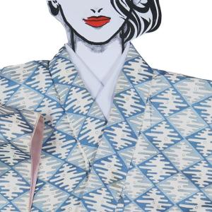 小紋 リサイクル 染め小紋袷 更紗小紋 身丈155cm Mサイズ 裄64cm 更紗