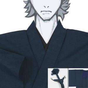 男物 着物 羽織 2点セット アンサンブル 大島紬 未使用 正絹 亀甲絣 黒色 薄橙色 身丈145cm 裄73cm きもの北條 A1024-2 本場大島紬 男着物 アンサンブル 大島紬 羽織 2点セット メンズ 正絹